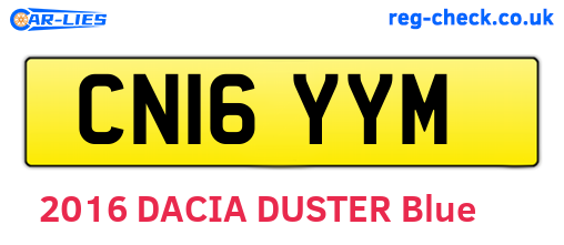 CN16YYM are the vehicle registration plates.
