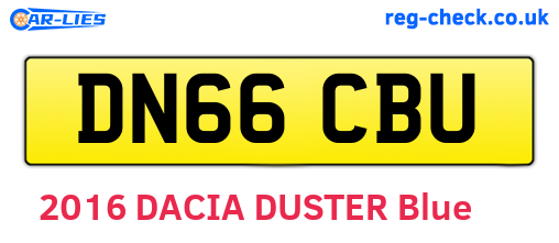 DN66CBU are the vehicle registration plates.