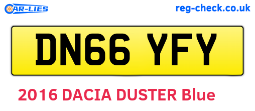 DN66YFY are the vehicle registration plates.