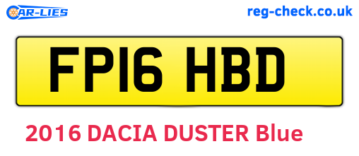FP16HBD are the vehicle registration plates.