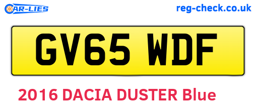 GV65WDF are the vehicle registration plates.
