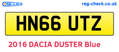 HN66UTZ are the vehicle registration plates.