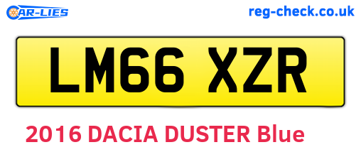 LM66XZR are the vehicle registration plates.