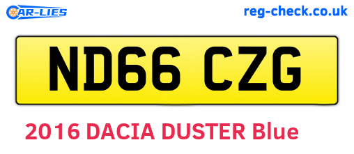 ND66CZG are the vehicle registration plates.