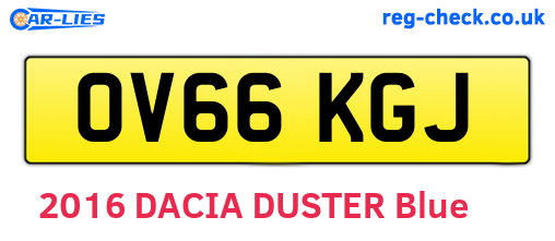 OV66KGJ are the vehicle registration plates.