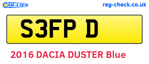 S3FPD are the vehicle registration plates.