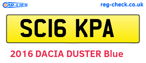 SC16KPA are the vehicle registration plates.