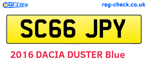 SC66JPY are the vehicle registration plates.