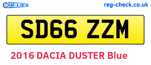 SD66ZZM are the vehicle registration plates.