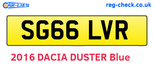 SG66LVR are the vehicle registration plates.