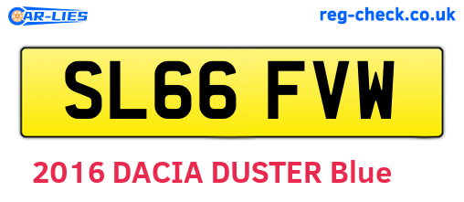 SL66FVW are the vehicle registration plates.