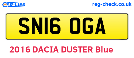 SN16OGA are the vehicle registration plates.