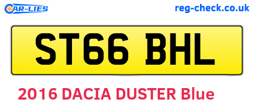 ST66BHL are the vehicle registration plates.