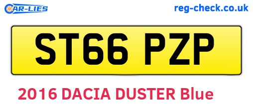 ST66PZP are the vehicle registration plates.