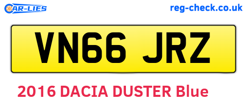 VN66JRZ are the vehicle registration plates.