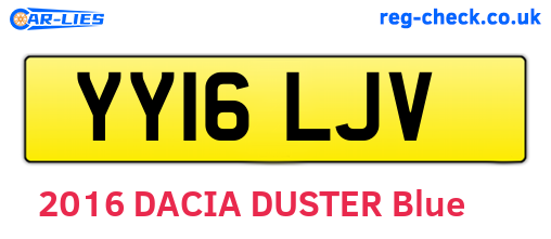 YY16LJV are the vehicle registration plates.