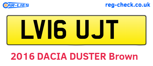 LV16UJT are the vehicle registration plates.