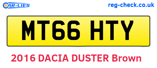 MT66HTY are the vehicle registration plates.