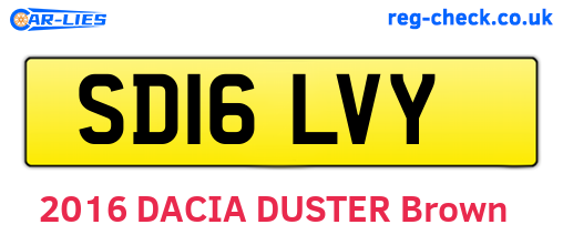 SD16LVY are the vehicle registration plates.