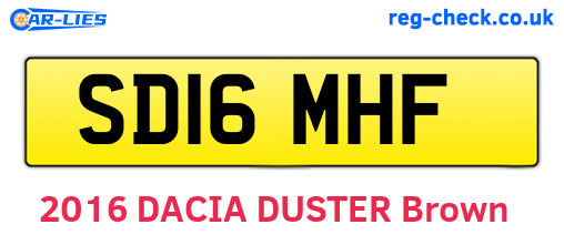 SD16MHF are the vehicle registration plates.