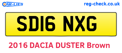 SD16NXG are the vehicle registration plates.