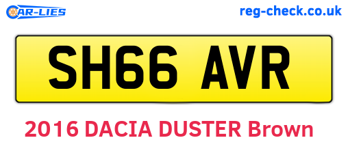 SH66AVR are the vehicle registration plates.