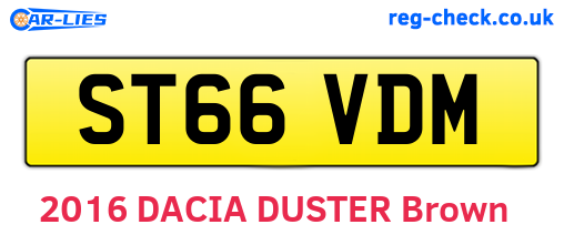 ST66VDM are the vehicle registration plates.