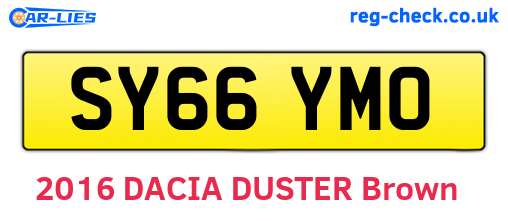 SY66YMO are the vehicle registration plates.