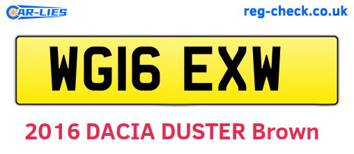 WG16EXW are the vehicle registration plates.