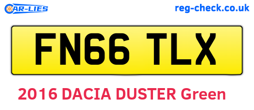 FN66TLX are the vehicle registration plates.