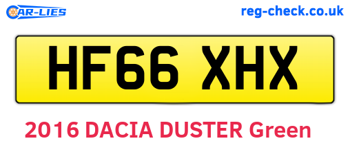 HF66XHX are the vehicle registration plates.