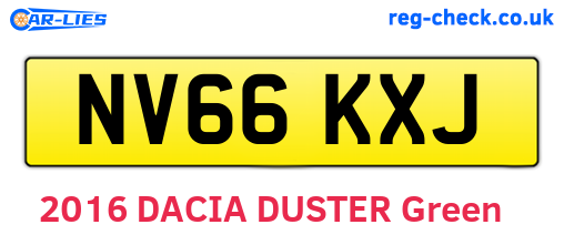 NV66KXJ are the vehicle registration plates.