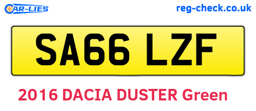 SA66LZF are the vehicle registration plates.
