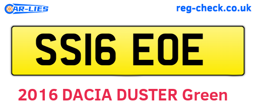 SS16EOE are the vehicle registration plates.