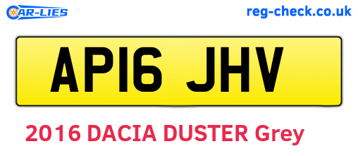 AP16JHV are the vehicle registration plates.