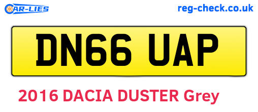 DN66UAP are the vehicle registration plates.