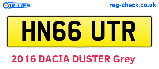 HN66UTR are the vehicle registration plates.