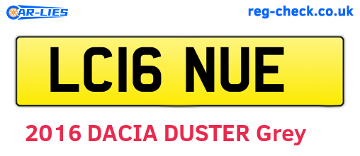 LC16NUE are the vehicle registration plates.