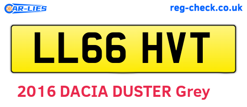 LL66HVT are the vehicle registration plates.