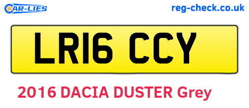 LR16CCY are the vehicle registration plates.