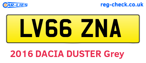 LV66ZNA are the vehicle registration plates.