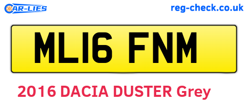 ML16FNM are the vehicle registration plates.