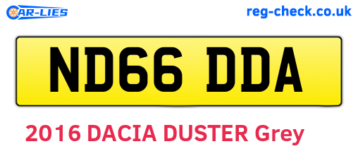 ND66DDA are the vehicle registration plates.