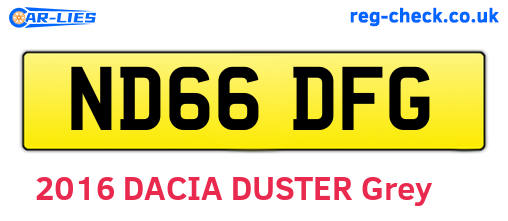 ND66DFG are the vehicle registration plates.