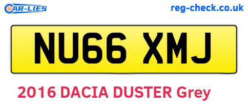 NU66XMJ are the vehicle registration plates.