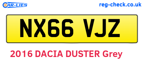 NX66VJZ are the vehicle registration plates.