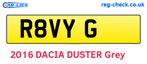 R8VYG are the vehicle registration plates.