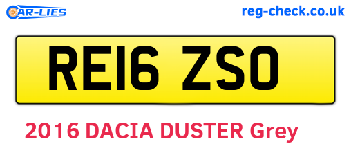 RE16ZSO are the vehicle registration plates.