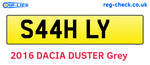 S44HLY are the vehicle registration plates.