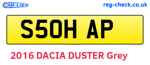 S50HAP are the vehicle registration plates.